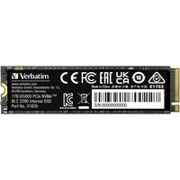 Verbatim Vi5000 1 To M.2 PCI Express 4.0 NVMe 3D NAND SSD 1 To, M.2, 5000 Mo/s