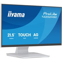 iiyama ProLite T2252MSC-W2AG 21.5" Moniteur tactile Blanc (mat), 1x DisplayPort, 1x HDMI, 2x USB-A, 54,6 cm (21.5"), 1920 x 1080 pixels, Full HD, LCD, 5 ms, Blanc