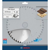 Bosch 2 608 640 623 lame de scie circulaire 21 cm 1 pièce(s) Bois, 21 cm, 3 cm, 1,8 mm, 2,8 mm, Biseau supérieur alterné