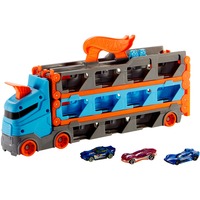 Hot Wheels City Super Transporteur Extensible, Jeu véhicule Bleu/Orange, Ensemble de véhicules, 4 an(s), Plastique, Gris, Multicolore