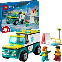 LEGO City - L’ambulance de secours et le snowboardeur, Jouets de construction 60403