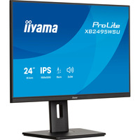 iiyama ProLite XB2495WSU-B1 24.1" Moniteur Noir (Mat), 1x DisplayPort, 1x HDMI, 1x USB-C, 3x USB-A, 61,2 cm (24.1"), 1920 x 1200 pixels, WUXGA, LCD, 4 ms, Noir