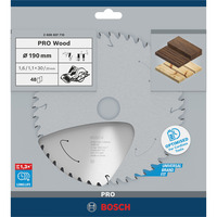 Bosch 2 608 837 710 lame de scie circulaire 19 cm 1 pièce(s) Bois, 19 cm, 3 cm, 1,1 mm, 7900 tr/min, 1,6 mm