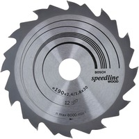 Bosch Lames de scies circulaires Speedline Wood, Lame de scie Bois, 19 cm, Bosch, 460 g, 1 pièce(s)