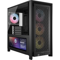 Corsair FRAME 4000D LCD RS ARGB boîtier midi tower Noir | 3x USB-C | RGB | Verre Trempé