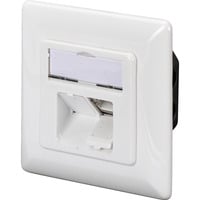 Digitus Prise de données CAT.6A, encastrée, blindée, 2x RJ-45 LSA, Boîte de jonction Blanc