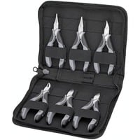 KNIPEX Set de pinces électroniques ESD, 6 pièces Noir/gris