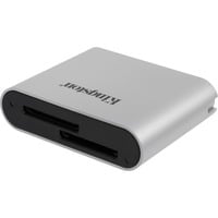 Kingston Lecteur de cartes SDHC/SDXC UHS-II USB3.2 Gen1 Workflow à double logement Argent/Noir, SD, SDHC, SDXC, Noir, Argent, Chine, Windows 11 Enterprise x64, Windows 10, Windows 11 Home, Windows 10 Education, Windows 11 Pro,..., Mac OS X 13.0 Ventura, Mac OS X 10.15 Catalina, Mac OS X 14.0 Sonoma, Mac OS X 10.15.3 Catalina,..., 50 mm