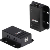 Lindy Extendeur USB 2.0 Cat.6, Rallonge USB Noir