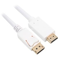 Sharkoon DisplayPort 1.2 > HDMI, Adaptateur Blanc, 3 mètres, 4K