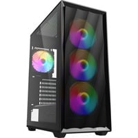 Sharkoon boîtier midi tower Noir | 2x USB-A | RGB | Verre Trempé