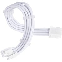 SilverStone Câble de rallonge d'alimentation SST-PP07E-PCI8W-V2, PCIe 8 broches (6+2), Câble d'extension Blanc