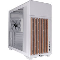 Thermaltake TR300 WS boîtier midi tower Blanc/bois | 2x USB-A | 1x USB-C | Verre Trempé