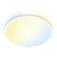 WiZ Plafonnier Superslim 22 W, Lumière LED Blanc, Éclairage de plafond intelligent, Blanc, Wi-Fi/Bluetooth, LED, Ampoule(s) non remplaçable(s), 2700 K