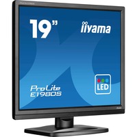 iiyama ProLite E1980S-B1 écran plat de PC 48,3 cm (19") 1280 x 1024 pixels VGA LED Noir Moniteur Noir (Mat), 1x DisplayPort, 1x HDMI, 48,3 cm (19"), 1280 x 1024 pixels, VGA, LED, 3 ms, Noir