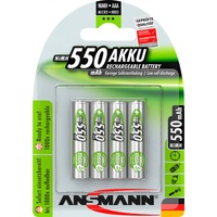 Ansmann 550 mAh, Batterie Vert, 4x AAA (Micro)