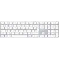 Apple Magic clavier Bluetooth QWERTY Anglais britannique Blanc Argent/Blanc, Layout  Royaume-Uni, Rubberdome, Taille réelle (100 %), Avec fil &sans fil, Bluetooth, QWERTY, Blanc