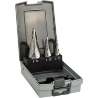 Bosch Coffrets de fraises étagées HSS queue 3 pans, Jeu de mèches de perceuse Perceuse, Foret gradué, Aluminium, Métal non Ferreux, Tuyau, Plastique, Profil, Matériau de panneau sandwich, Acier rapide, 3 pièce(s)