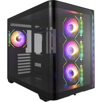 FSP M580-BA Midi Tower Noir, boîtier pc Noir | 2x USB-A | 1x USB-C | RGB | Window