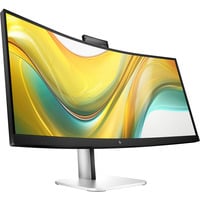 HP Series 5 Pro Écran de conférence WQHD USB-C 34 pouces - 534pm 34" Moniteur UltraWide incurvé Noir/argent, 1x DisplayPort, 1x HDMI, 2x USB-C, 3x USB-A, 1x RJ-45, 86,4 cm (34"), 3440 x 1440 pixels, Wide Quad HD, LCD, 5 ms, Noir