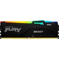 Kingston FURY FURY Beast 32GB 6400MT/s DDR5 CL32 DIMM RGB EXPO, Mémoire vive Noir, 32 Go, 1 x 32 Go, DDR5, 288-pin DIMM, Noir