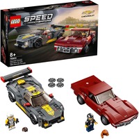 Lego Speed Champions - Chevrolet Corvette C8.R Race Car et 1968 Corvette, Jouets de construction