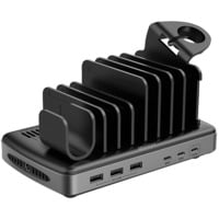 Lindy Station de Charge USB 6 ports, 160W, Station de recharge Noir/gris, 160W, Autonome, Aluminium, Plastique, Noir, Gris, Contact, Énergie, California Proposition 65