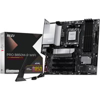 MSI PRO B850M-P WIFI carte mère socket AM5 Noir/Argent, RAID, 5Gb-LAN, Wi-Fi 7, BT, Sound, µATX