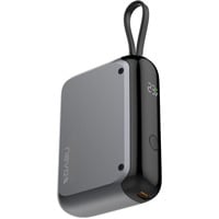 Nevox POWERBANK 10000mAh, câble USB-C intégré Gris