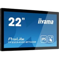 iiyama ProLite TF2234MC-B7AGB, Affichage public Noir, 54,6 cm (21.5"), 1920 x 1080 pixels, Full HD, LED, 8 ms, Noir
