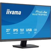 iiyama ProLite XU2793HSU-B7 écran plat de PC 68,6 cm (27") 1920 x 1080 pixels Full HD LED Noir Moniteur Noir (Mat), 68,6 cm (27"), 1920 x 1080 pixels, Full HD, LED, 1 ms, Noir