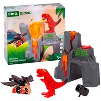BRIO Volcan Dinosaure du Monde avec Fonction d'Éruption, Train 