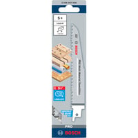 Bosch 2 608 657 608 Lame de scie sauteuse, à chantourner et sabre Lames de scie sabre Bimétal 5 pièce(s) Lames de scie sabre, Panneau aggloméré, Bois de construction, Bois de construction avec clous, Plastique renforcé en..., Bimétal, Blanc, 5 - 8, 3,2 mm