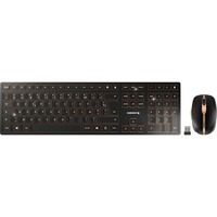 CHERRY DW 9100 SLIM clavier Souris incluse Universel RF sans fil + Bluetooth AZERTY Français Noir set de bureau Noir, Layout FR (AZERTY), Technologie SX, 100%, Sans fil, RF sans fil + Bluetooth, AZERTY, Noir, Souris incluse