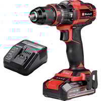 EINHELL Perceuse-visseuse à percussion sans fil Power X-Change TE-CD 18/44 Li-i, 18 Volt, Perceuse à percussion Noir/Rouge