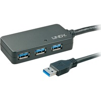 Lindy 43159 hub & concentrateur USB 3.2 Gen 1 (3.1 Gen 1) Type-A 5000 Mbit/s Noir, Hub USB Noir, USB 3.2 Gen 1 (3.1 Gen 1) Type-A, USB 3.2 Gen 1 (3.1 Gen 1) Type-A, 5000 Mbit/s, Noir, Plastique, Câble rond