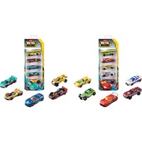 ZURU Ensemble de 5 petite voitures de course Machines en métal ZURU (les styles peuvent varier), Jeu véhicule Metal Machines Ensemble de 5 petite voitures de course Machines en métal (les styles peuvent varier), Ensemble de véhicules, 3 an(s), Métal, Plastique, Multicolore
