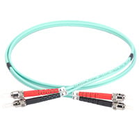 Digitus Câble de raccordement LWL, duplex, connecteur ST > ST, multimode OM3 Turquoise