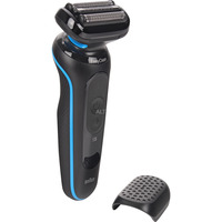 Procter & Gamble Series 5 52-B1000s Rasoir à grille Noir Noir/Bleu, Rasoir à grille, Noir, Boutons, Intensif, Normal, Batterie, 1 h