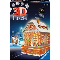 Ravensburger Puzzle 3D - Edition de la nuit des maisons en pain d'épice 216 pièces