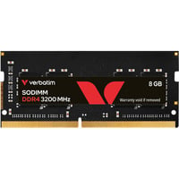 Verbatim 8 Go DDR4-3200 (1x 8 Go) mémoire PC portable Noir, 30108, SO-DIMM