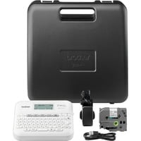 Brother PT-D410VP | Etiqueteuse bureautique professionnelle, Étiqueteuse Blanc, QWERTY, TZe, ZINK (Zero-Ink), 180 x 180 DPI, Avec fil, Blanc