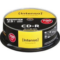 Intenso CD-R 700MB 700 Mo 25 pièce(s) 52x, CD-R, 120 mm, 700 Mo, Boîte à gâteaux, 25 pièce(s)