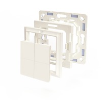 Shelly Adaptateur Gira & Merten, pour Blu Wall Switch 4 interrupteurs muraux 