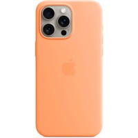 Apple Coque en silicone avec MagSafe pour iPhone 15 Pro Max, Housse/Étui smartphone Orange clair