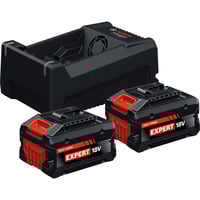 Bosch Set de démarrage EXPERT 2x EXBA 18V-55 + chargeur double tension GAL 12V/18V-80, Bundle Noir