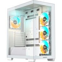GIGABYTE C500 PANORAMIC STEALTH Midi Tower Blanc, boîtier pc Blanc | 2x USB-A | 1x USB-C | RGB | Window