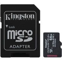 Kingston Industrial microSDXC 64 Go, Carte mémoire Noir, Adaptateur SD inclus, Classe 10, UHS-I, U3, V30, A1