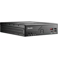 Shuttle Slim PC DH810 , S1851, 1x HDMI (2.1), 1x DP, 1x USB-C (DP), 1x 2.5", 2x M.2, 2x LAN (Intel 1G + 2.5G), 2x COM, fonctionnement permanent 24/7, attaches VESA, Barebone Noir, S1851, 1x HDMI (2.1), 1x DP, 1x USB-C (DP), 1x 2.5", 2x M.2, 2x LAN (Intel 1G + 2.5G), 2x COM, fonctionnement permanent 24/7, attaches VESA, 1,35L mini PC, Mini PC type barebone, LGA 1851 (Socket V1), DDR5-SDRAM, M.2, PCI Express, SATA, 120 W