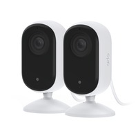 Arlo Essential caméra intérieure 2K, Caméra de surveillance Blanc/Noir